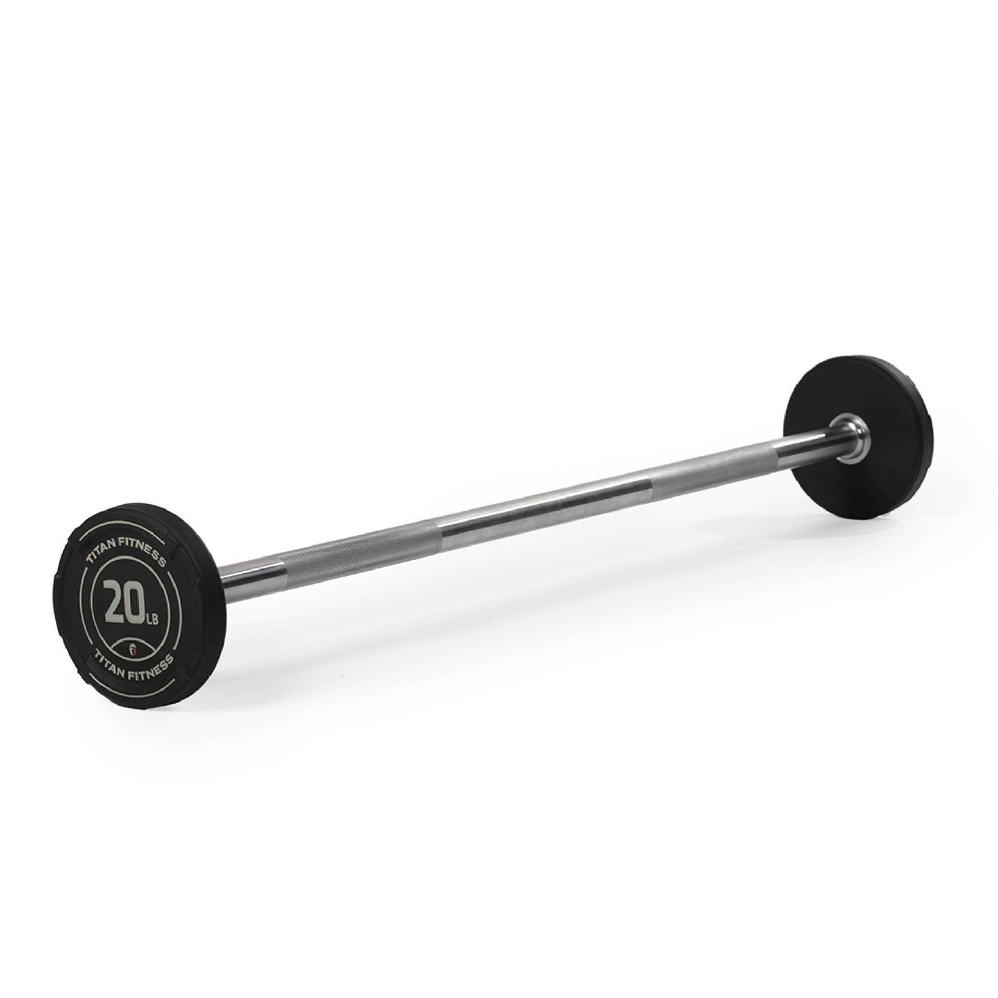Rubber Fixed Curl Barbell Pre-Loaded Weight Bar Strength Training Equipment
