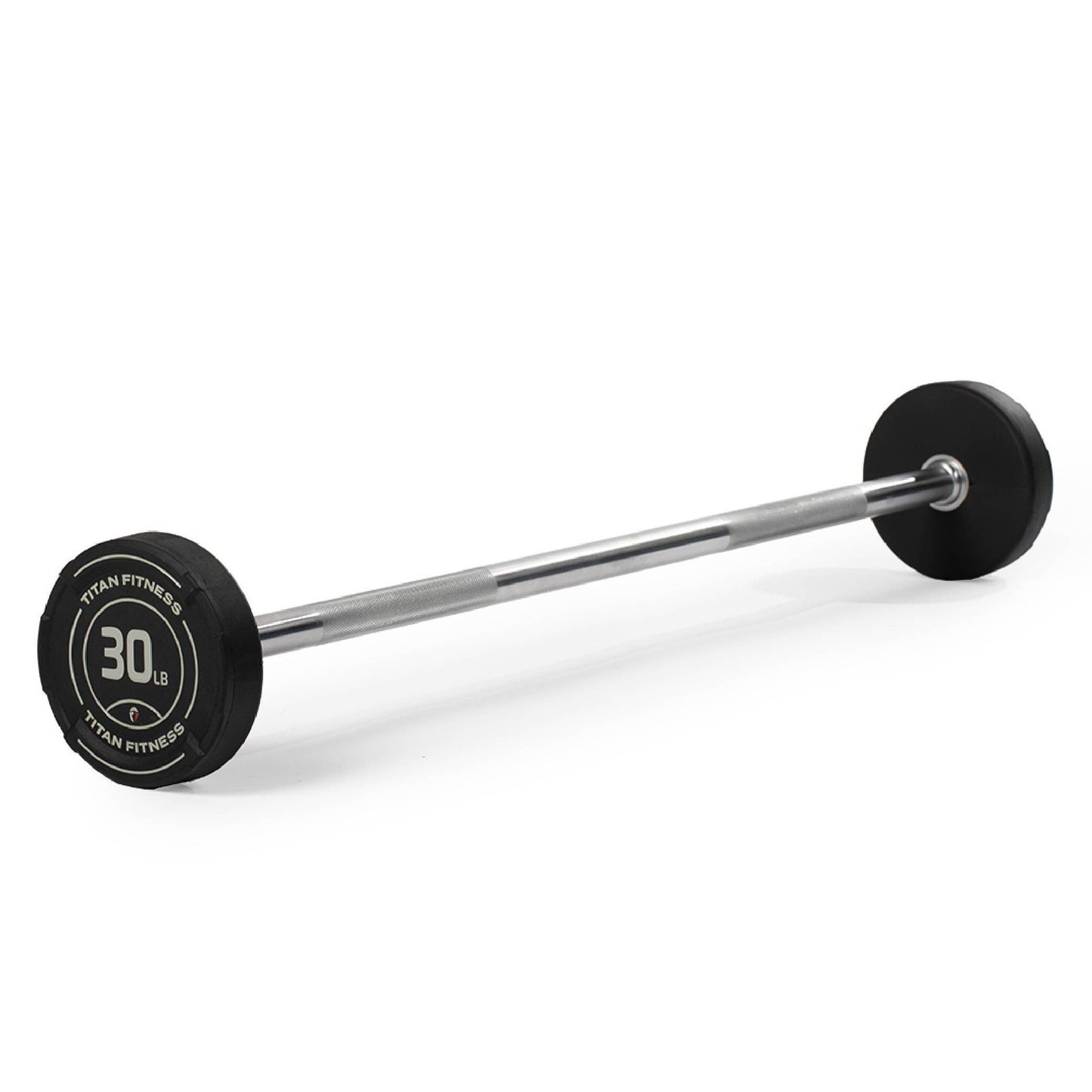 Rubber Fixed Curl Barbell Pre-Loaded Weight Bar Strength Training Equipment